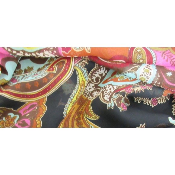 CASSEE'S Sundress Size 2X Colorful Gems Pink Black Pull-On V-Neck Smocked Back - Picture 8 of 12